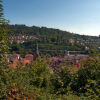 Blick &uuml;ber Calw, mit Stadtkirche und Bahnhofsturm
